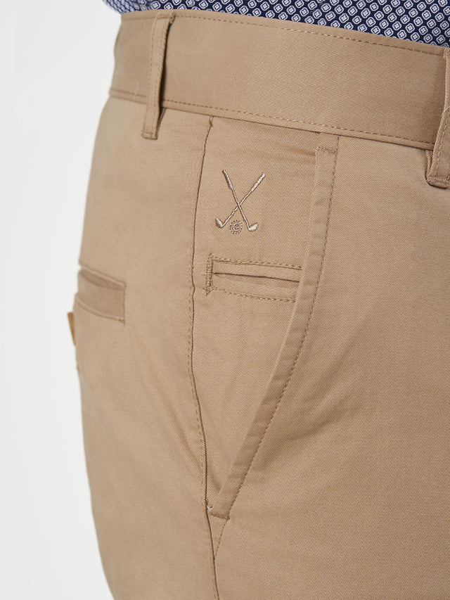 Smart Casual Beige Cotton Slim Fit Chinos