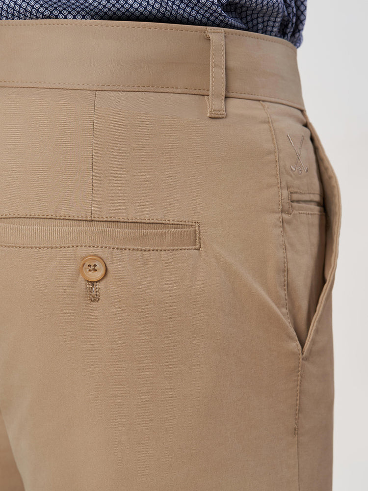 Smart Casual Beige Cotton Slim Fit Chinos