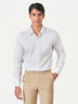 White Plain Parker Collar Slim Fit Formal Shirt