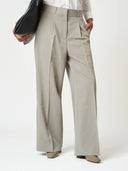 Wide-Leg Relaxed Fit Tailored Trousers