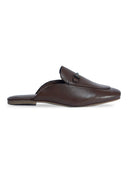 Brown Slip-On Mules Loafers Shoes