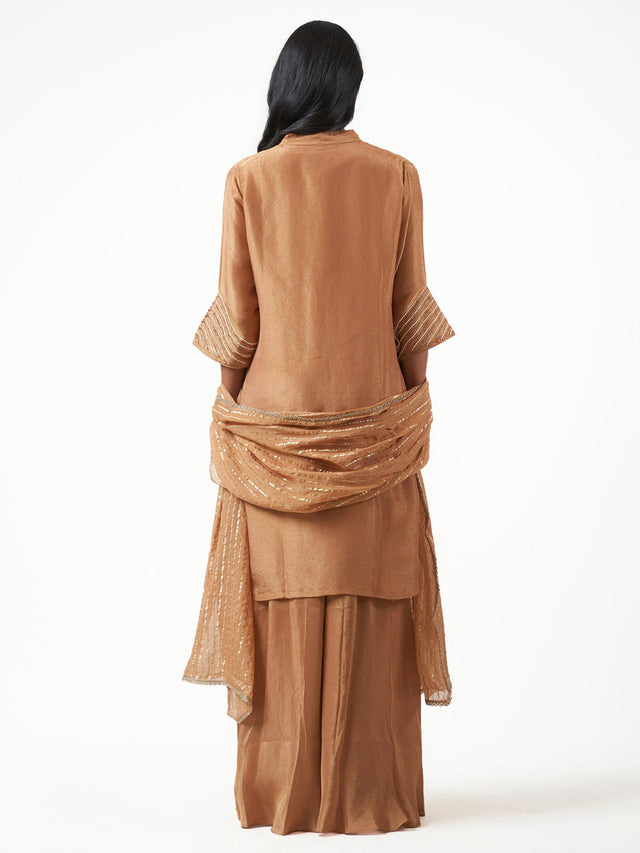 Tissue Silk Embroidered Shalwar Set