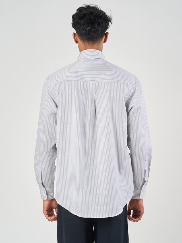 Striped Cotton Armstrong Collar Formal Shirt