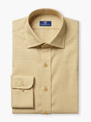 Beige Checked Cotton Twill Custom Shirt