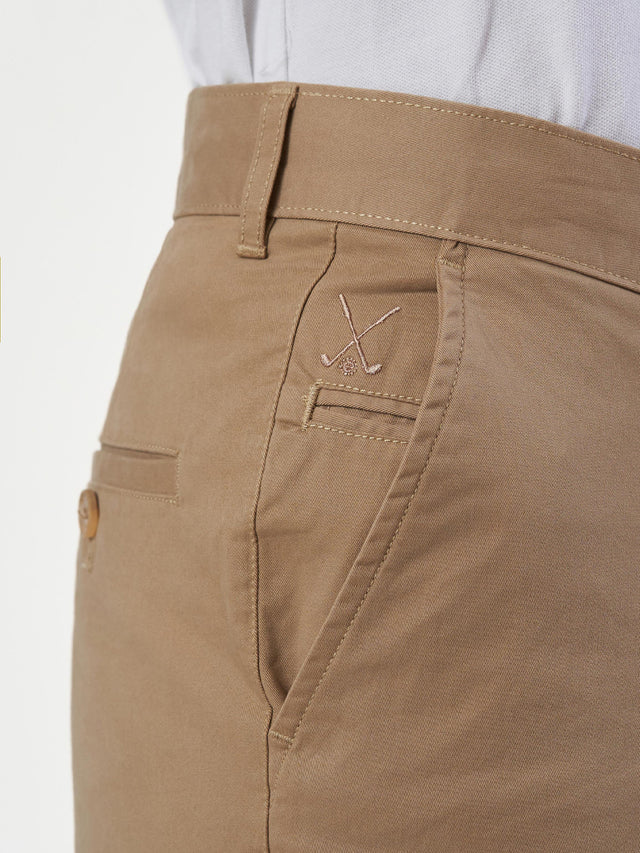 Smart Casual Beige Cotton Stretch Chikago Fit Chinos