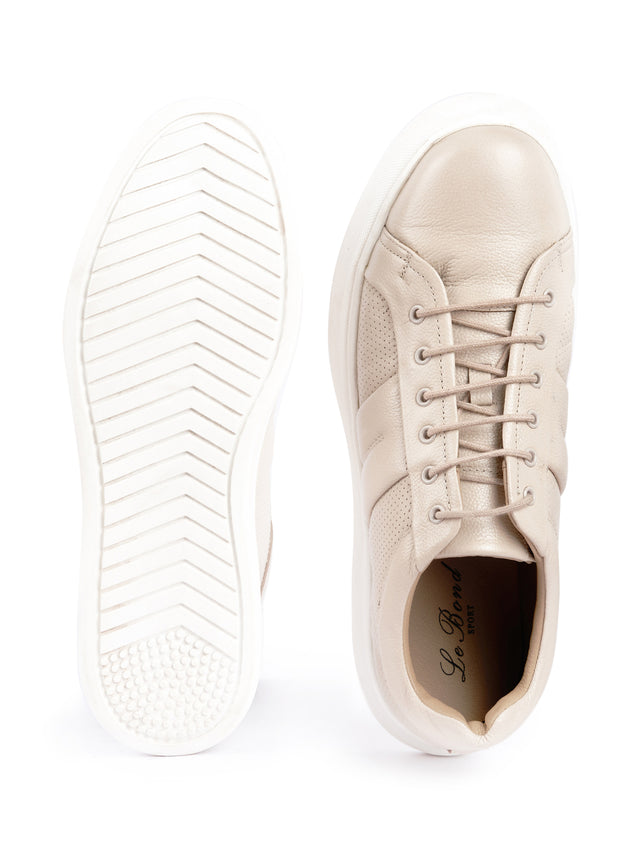 Genuine Leather Lightweight Lace-Up Shoes