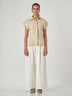 Short Sleeve Hidden Placket Shirt