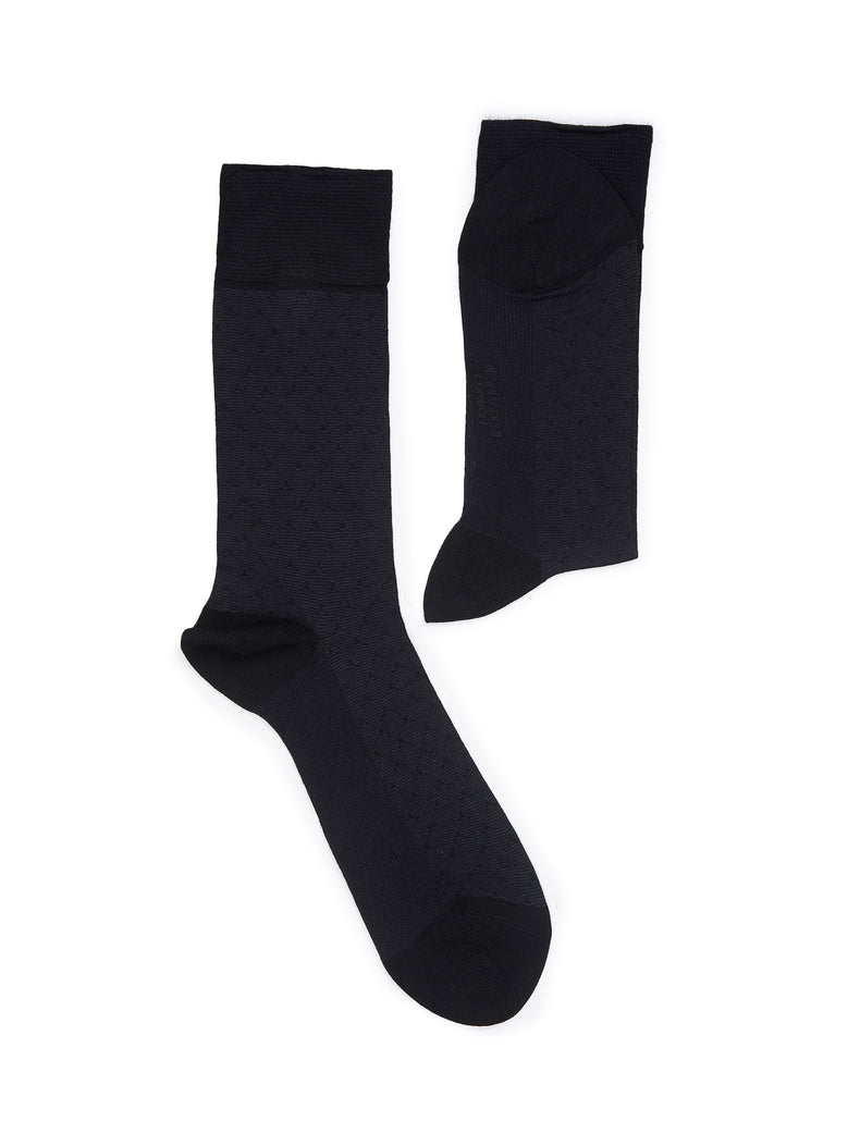 Black Bamboo Cotton Crew Socks