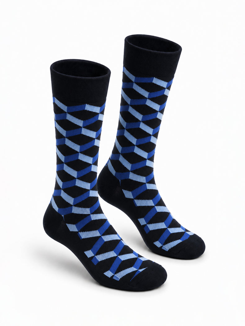 Black Bamboo Cotton Crew Socks