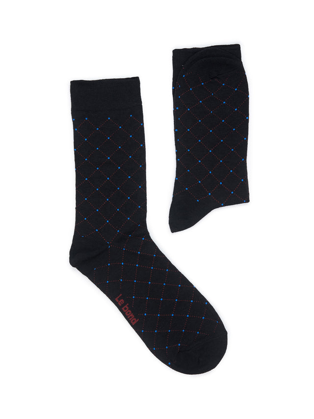 Black Bamboo Cotton Crew Socks