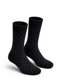 Black Bamboo Cotton Crew Socks