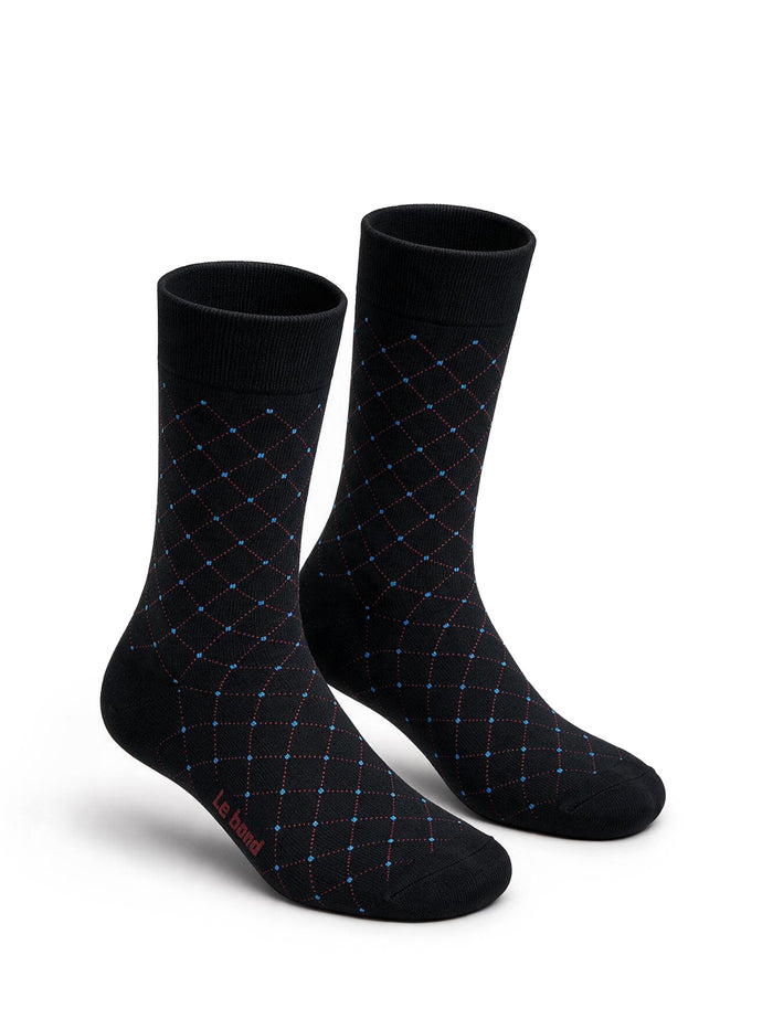 Black Bamboo Cotton Crew Socks