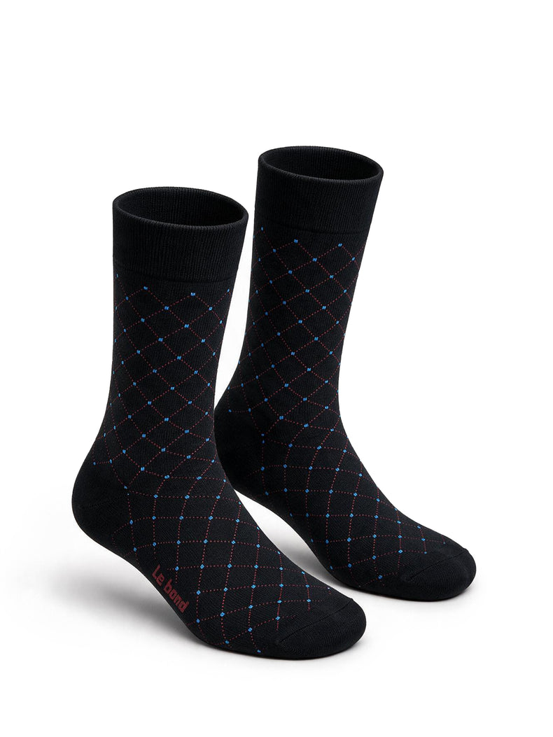 Black Bamboo Cotton Crew Socks