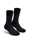 Black Bamboo Cotton Crew Socks