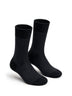 Black Bamboo Cotton Crew Socks
