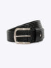 Basket Weave Embossed Full Grain Leather Belt