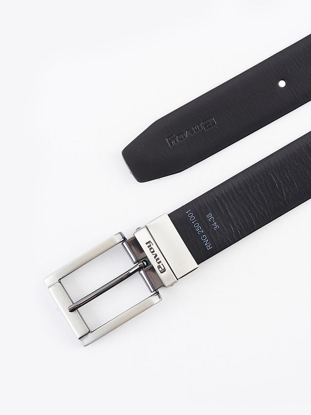 Black Brown Reversible Leather Belt