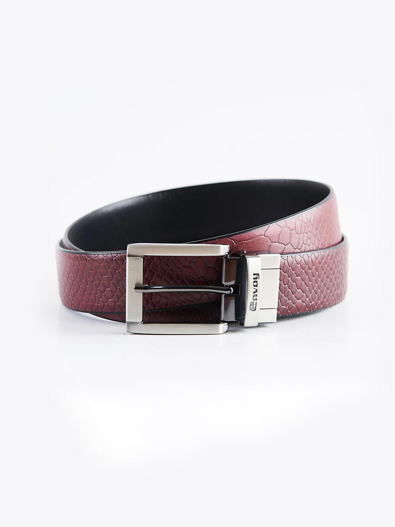 Black Brown Reversible Leather Belt