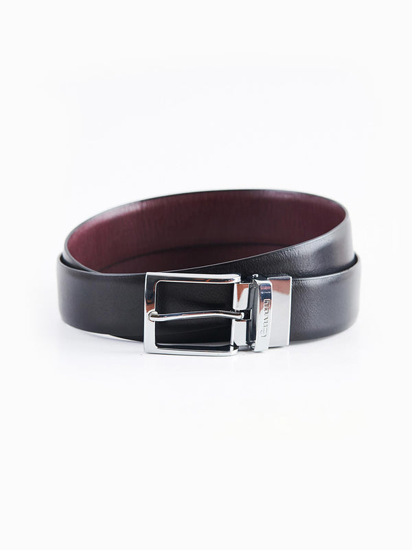 Black Brown Reversible Leather Belt