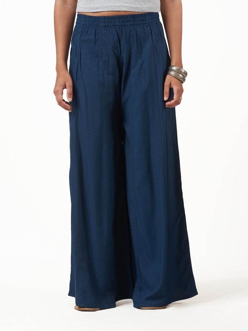 Cotton Flared Full Length Pants