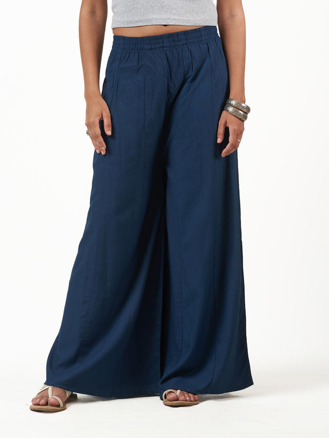 Cotton Flared Full Length Pants