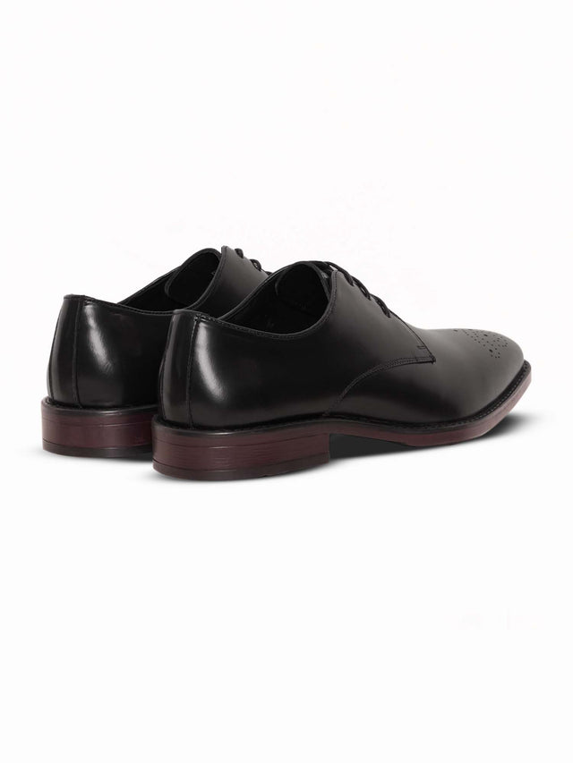 Full Grain Leather Embossed Lace-Up Shoes