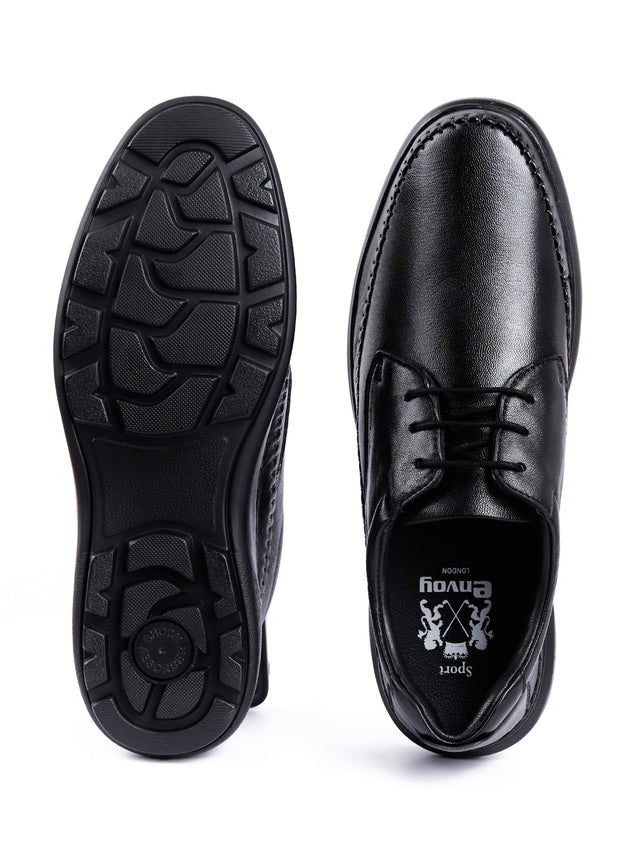 Full Grain Leather Embossed Lace-Up Shoes