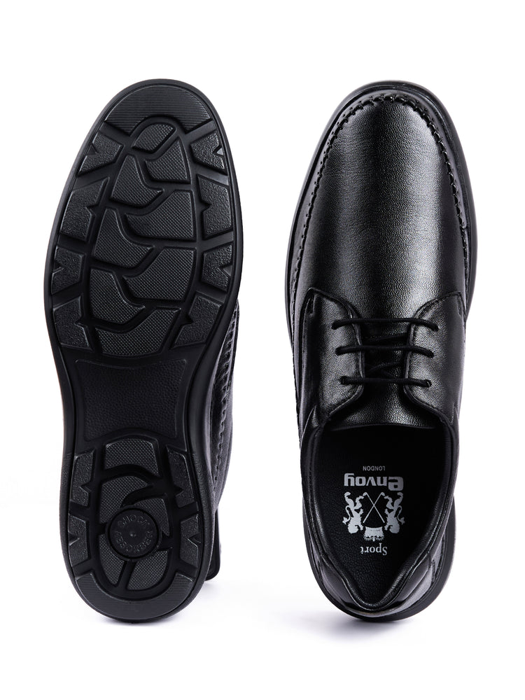 Full Grain Leather Embossed Lace-Up Shoes
