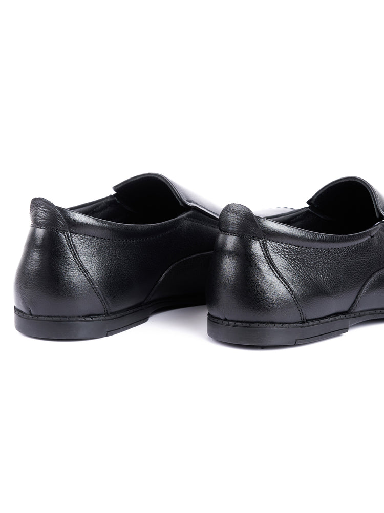 Full Grain Leather Embossed Slip-On Shoes