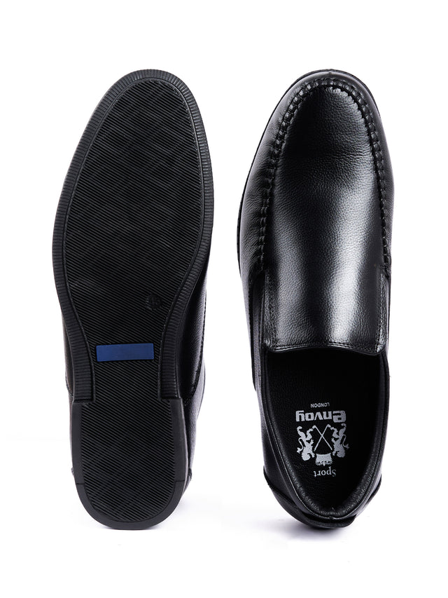 Full Grain Leather Embossed Slip-On Shoes