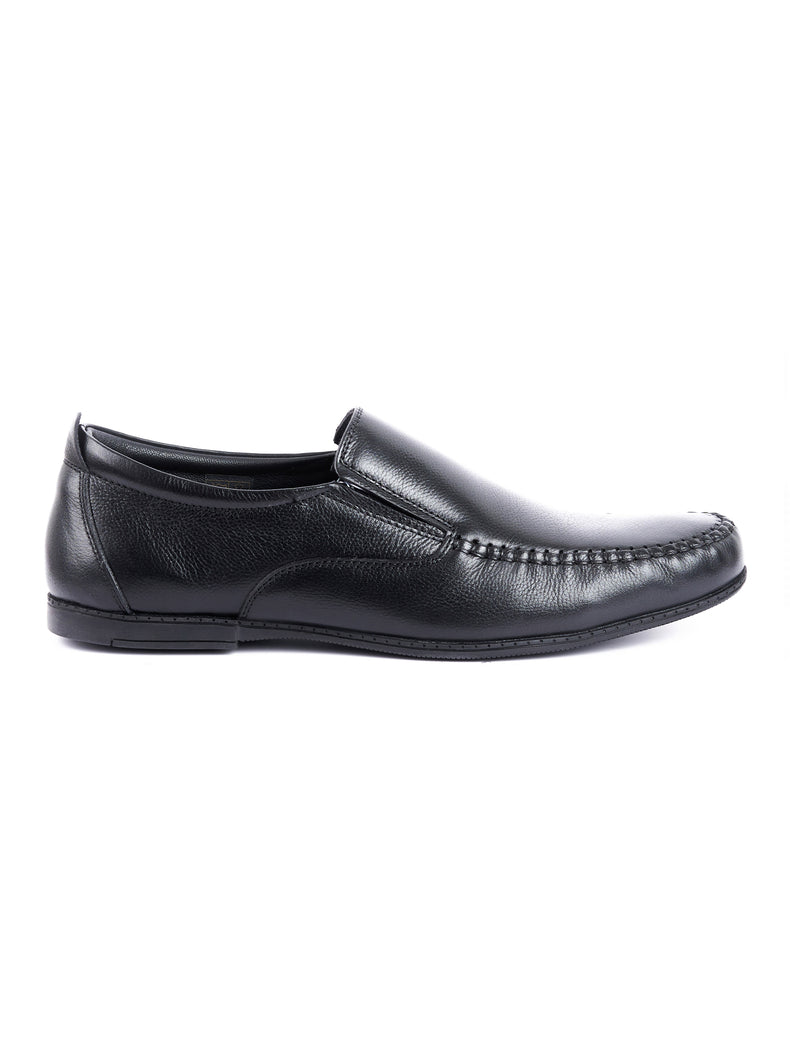 Full Grain Leather Embossed Slip-On Shoes