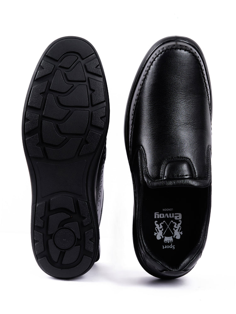 Full Grain Leather Embossed Slip-On Shoes