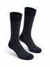 Black & Dark Blue Bamboo Cotton Crew Socks