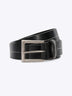 Full Grain Leather Casual Belt with Nickel Buckle