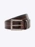 Full Grain Leather Casual Belt with Nickel Buckle