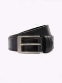 Full Grain Leather Casual Belt with Edge Stitching
