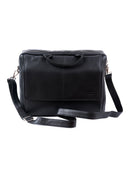 Black Full-Grain Leather Laptop Bag