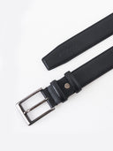 Black Genuine Leather Formal Belt