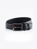 Black Genuine Leather Formal Belt