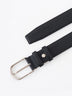 Black Genuine Leather Formal Belt