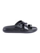 Genuine Leather Double Strap Slipper