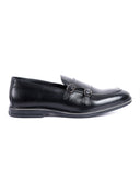 Genuine Leather Double Monk Slip-On Shoes