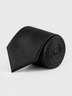 Black Geometric Matte Finish Microfiber Necktie