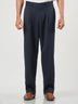 Black Plain Relaxed Fit Casual Trousers