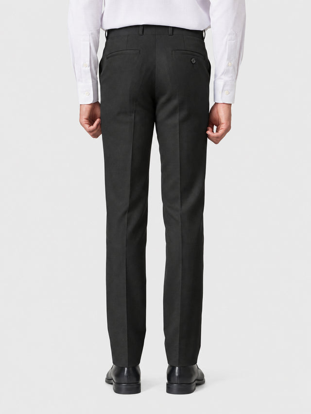 Black Plain Slim Fit Formal Trousers
