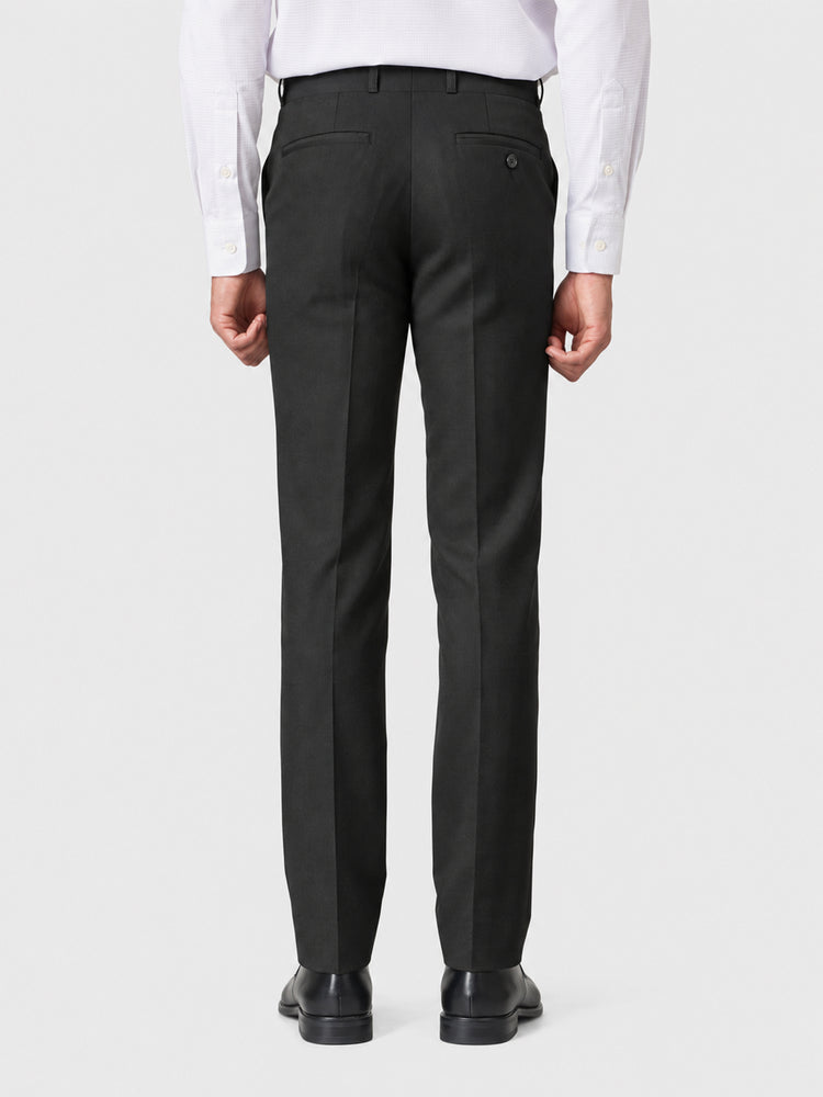 Black Plain Slim Fit Formal Trousers