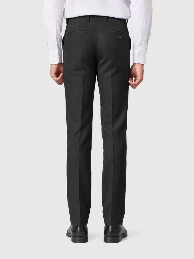 Black Plain Slim Fit Formal Trousers