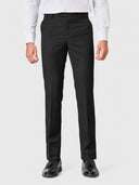 Black Plain Slim Fit Formal Trousers