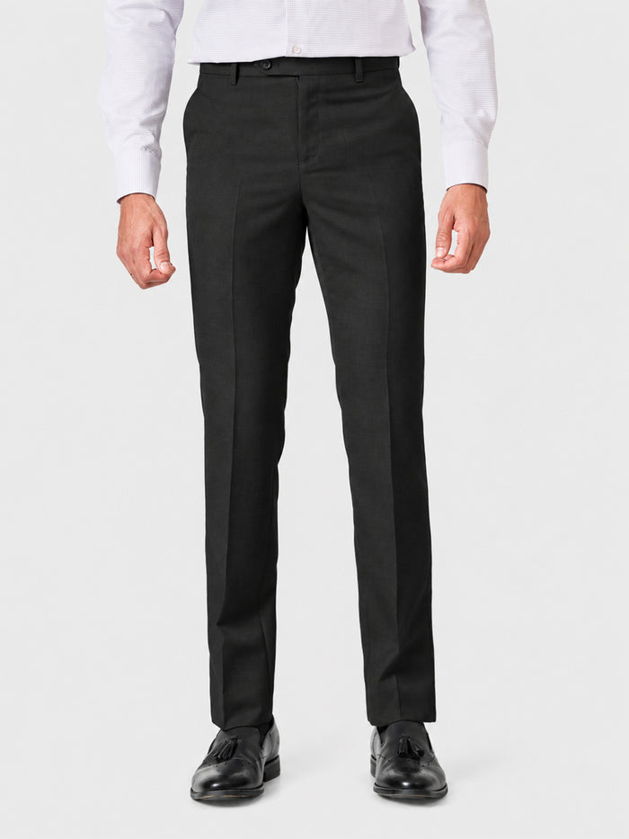 Black Plain Slim Fit Formal Trousers