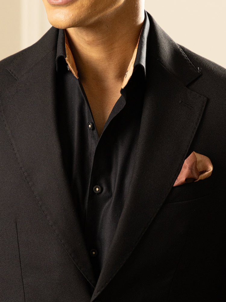 Black Tailored Fit Two Piece Formal Suit